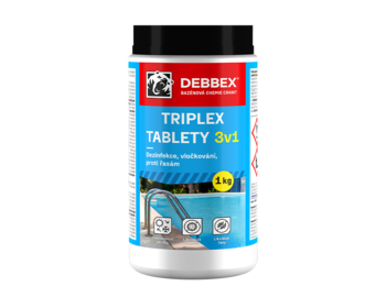 Cranit Triplex tablety - dezinfekce, proti řasám, vločkování 1 kg dóza namodralá
