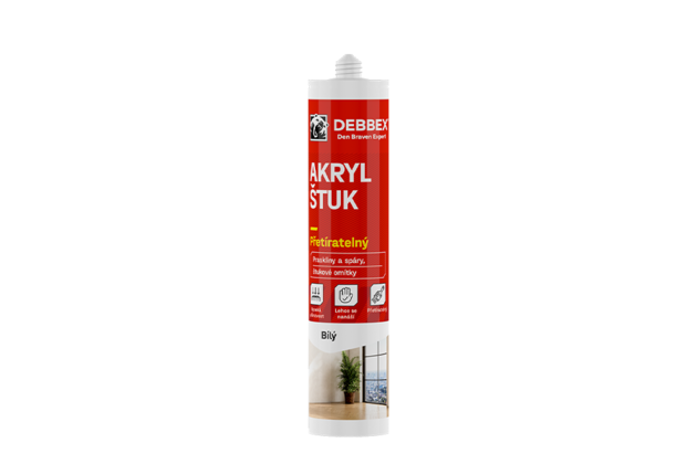 Akrylový štukový tmel 280 ml kartuše bílá